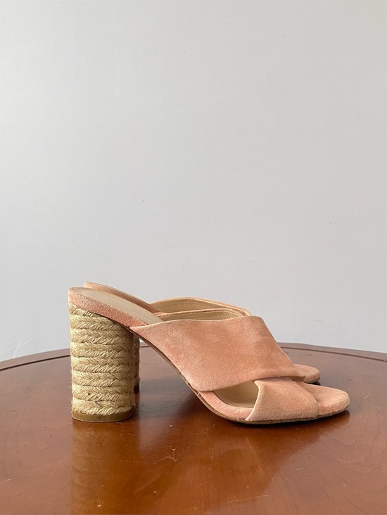 Shoes - Club Monaco Pink Suede Espadrille Slides | US 7